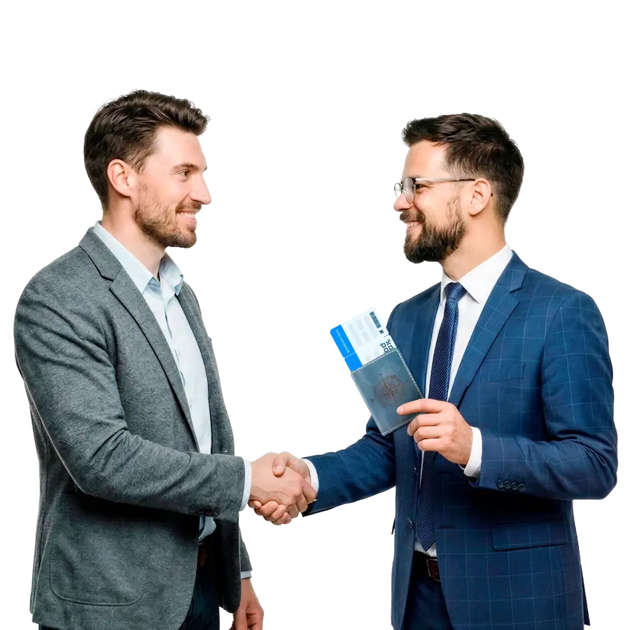 Деловое рукопожатие партнёров